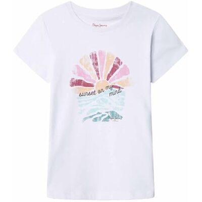Pepe Jeans flicka GIADA t-shirt, vit (vit), 8 Pepe Jeans flicka GIADA t-shirt, vit (vit), 8