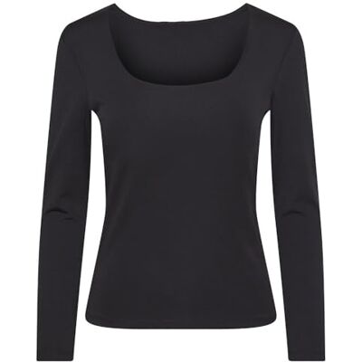 PIECES Damer Pcneja Ls Reversible Top Noos Exp Bc långärmad tröja, svart, S PIECES Damer Pcneja Ls Reversible Top Noos Exp Bc långärmad tröja, svart, S