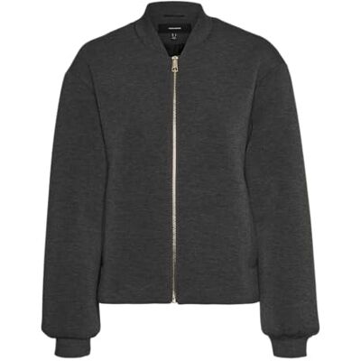 VERO MODA VMKAREN kort jacka för kvinnor, mörkgrå melange, L, Mörkgrå melange, L VERO MODA VMKAREN kort jacka för kvinnor, mörkgrå melange, L, Mörkgrå melange, L
