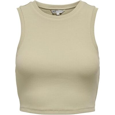ONLY Onlvilma S/L skuren tanktopp JRS Noos, Humus, XS ONLY Onlvilma S/L skuren tanktopp JRS Noos, Humus, XS