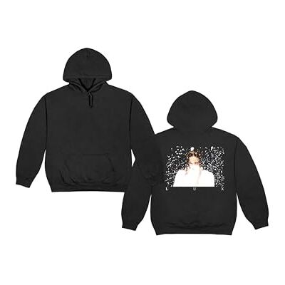 ROSALÍA unisex-vuxen officiell Merch Lux logo huvtröja, svart, XXL ROSALÍA unisex-vuxen officiell Merch Lux logo huvtröja, svart, XXL