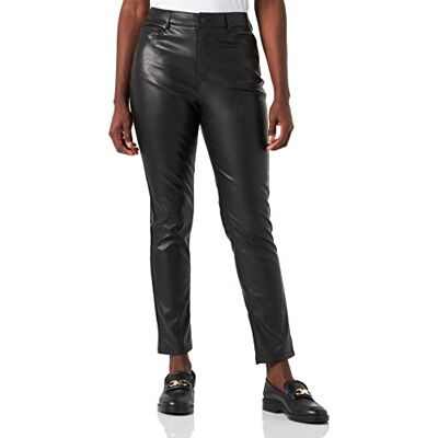 JACK & JONES dam JXBERLIN Slim HW Faux Leat Pants NOOS-byxor, svart/detalj: matt, XS, Svart/detalj: matt, XS JACK & JONES dam JXBERLIN Slim HW Faux Leat Pants NOOS-byxor, svart/detalj: matt, XS, Svart/detalj: matt, XS