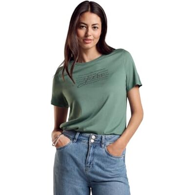 Street One T-shirt med Wording, Seafoam grön, 42 Street One T-shirt med Wording, Seafoam grön, 42