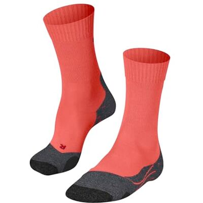 FALKE dam Vandringsstrumpor TK2 Explore W So ull funktionsmaterial tjock anti-blåsor 1 par, Orange Coral 8017, 35-36 FALKE dam Vandringsstrumpor TK2 Explore W So ull funktionsmaterial tjock anti-blåsor 1 par, Orange Coral 8017, 35-36