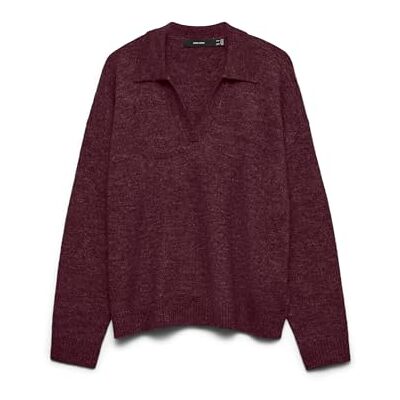 VERO MODA Vmlefile Ls Poloneck tröja Noos, Vinprovning, XS VERO MODA Vmlefile Ls Poloneck tröja Noos, Vinprovning, XS