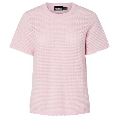 PIECES Pcscout Ss O-Neck Knit Bc, Rosa-a-boo, M PIECES Pcscout Ss O-Neck Knit Bc, Rosa-a-boo, M