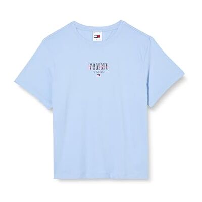 Tommy Jeans dam TJW Slim ESSNTL Logo 1 TEE EXT, Måttlig Blå, 3XL, Måttlig blå, 3XL stor tall Tommy Jeans dam TJW Slim ESSNTL Logo 1 TEE EXT, Måttlig Blå, 3XL, Måttlig blå, 3XL stor tall