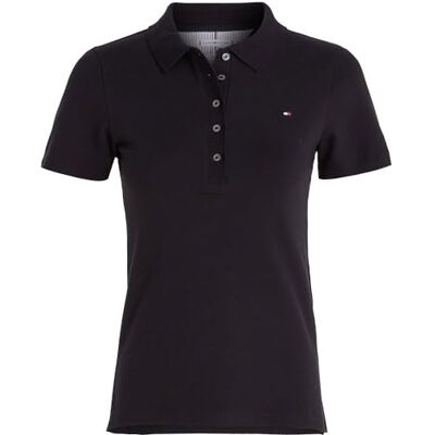 Tommy Hilfiger dam S/S Polo, svart (svart), XXL Tommy Hilfiger dam S/S Polo, svart (svart), XXL