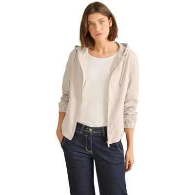 Cecil Dam B212593 Blouson med huva, Pearl beige, XL, Pärla beige, XL Cecil Dam B212593 Blouson med huva, Pearl beige, XL, Pärla beige, XL