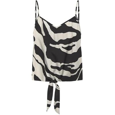 ONLY Onlnova Life Vis Knot Singlet AOP, svart, XL ONLY Onlnova Life Vis Knot Singlet AOP, svart, XL