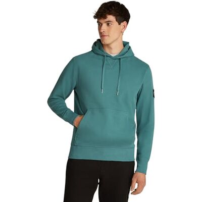Calvin Jeans herr Pullover huvtröja Badge Hoodie J30j323430, Blå (Nordamlanten), 3XL Stor Calvin Jeans herr Pullover huvtröja Badge Hoodie J30j323430, Blå (Nordamlanten), 3XL Stor