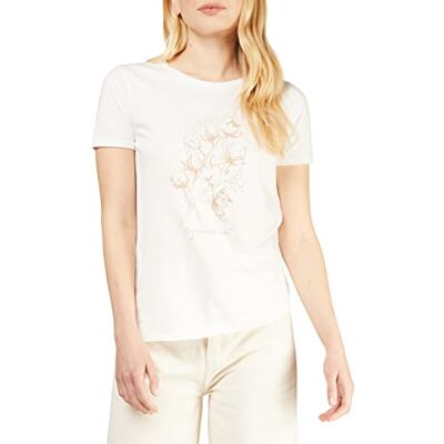 People Tree Dam bomullstryck T-shirt, Nougat på molndansare, 12 People Tree Dam bomullstryck T-shirt, Nougat på molndansare, 12