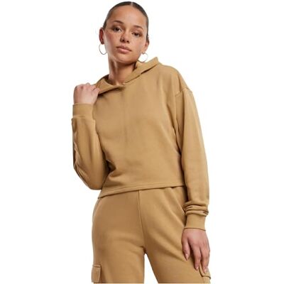 Urban Classics Dam Ladies Oversized Cropped Light Terry Hoodie Hoodie, Unionbeige, M Urban Classics Dam Ladies Oversized Cropped Light Terry Hoodie Hoodie, Unionbeige, M
