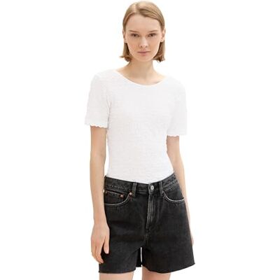 TOM TAILOR Denim T-shirt för kvinnor, 20000 – vit, XXL TOM TAILOR Denim T-shirt för kvinnor, 20000 – vit, XXL