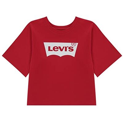 Levi's Flickans Lvg ljus ljus beskuren topp 4e0220 T-shirt, SUPER röd, 12 År Levi's Flickans Lvg ljus ljus beskuren topp 4e0220 T-shirt, SUPER röd, 12 År