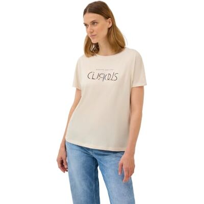 Cecil T-shirt med Wording, ljusbeige, M Cecil T-shirt med Wording, ljusbeige, M