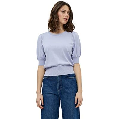 Minus Liva stickad t-shirt för kvinnor, 822 kosmisk lavendel, L Minus Liva stickad t-shirt för kvinnor, 822 kosmisk lavendel, L