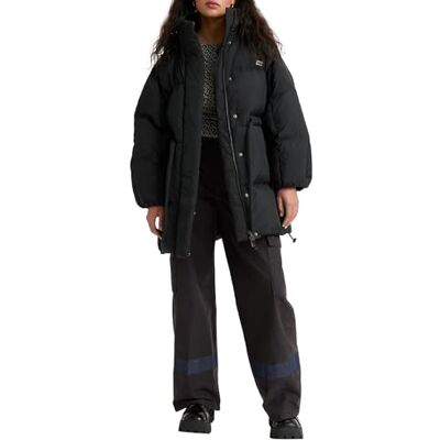 Levi's Pillow Bubble Mid jacka, kaviar, XXS för kvinnor, Kaviar, XXS Levi's Pillow Bubble Mid jacka, kaviar, XXS för kvinnor, Kaviar, XXS
