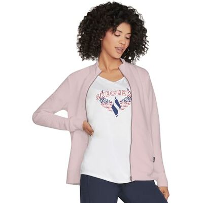 Skechers Dam The Hoodless Hoodie Gowalk Everywhere jacka, Gryning rosa, M Skechers Dam The Hoodless Hoodie Gowalk Everywhere jacka, Gryning rosa, M