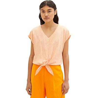 TOM TAILOR Denim Damblus, 31716 – Mango vit vertikal remsa, XS TOM TAILOR Denim Damblus, 31716 – Mango vit vertikal remsa, XS
