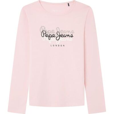 Pepe Jeans flicka tianne t-shirt, Rosa (rosenträrosa), 8 år Pepe Jeans flicka tianne t-shirt, Rosa (rosenträrosa), 8 år
