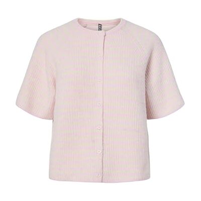PIECES Pcmalou Ss O-Neck Stripe Cardigan Pwp Bc, roseate spoonbill, M PIECES Pcmalou Ss O-Neck Stripe Cardigan Pwp Bc, roseate spoonbill, M
