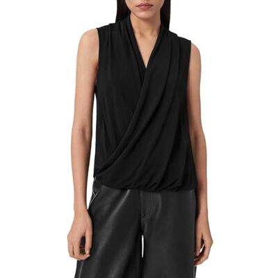 AllSaints Dam Adaline Top Regular Top Black, UK 12/US 8 AllSaints Dam Adaline Top Regular Top Black, UK 12/US 8