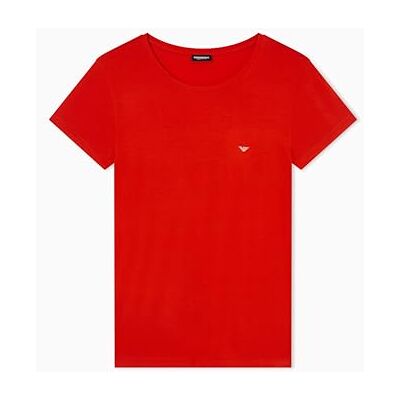 Giorgio Armani Essential Studs Crew Neck T-shirt för kvinnor röd L Giorgio Armani Essential Studs Crew Neck T-shirt för kvinnor röd L