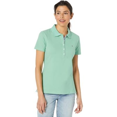Tommy Hilfiger Enkelfärgad kortärmad pikétröja, M Tommy Hilfiger Enkelfärgad kortärmad pikétröja, M