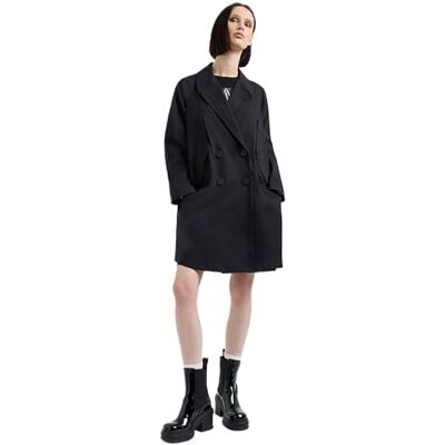Giorgio Armani Dam The Notorius Frank, Sustainable, Double Breasted Caban Coat, svart, L Giorgio Armani Dam The Notorius Frank, Sustainable, Double Breasted Caban Coat, svart, L
