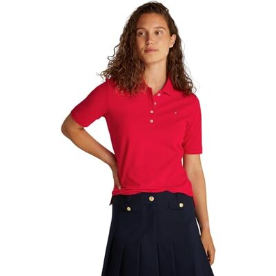 Tommy Hilfiger dam 1985 REG PIQUE POLO SS WW0WW43224, röd, S, Röd (primär röd), S Tommy Hilfiger dam 1985 REG PIQUE POLO SS WW0WW43224, röd, S, Röd (primär röd), S