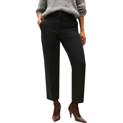 Tommy Hilfiger Dam Slim Straight Co Chino, Svart, 66 SE Tommy Hilfiger Dam Slim Straight Co Chino, Svart, 66 SE