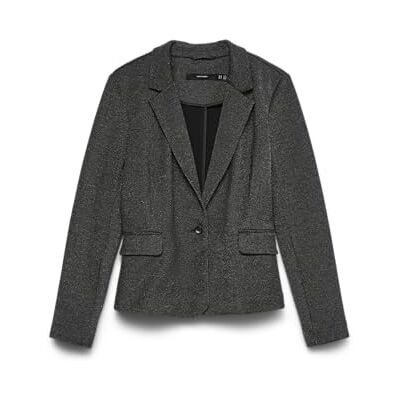 VERO MODA dam Vmjulia Ls Glitter Blazer JRS Noos, svart, 38 VERO MODA dam Vmjulia Ls Glitter Blazer JRS Noos, svart, 38