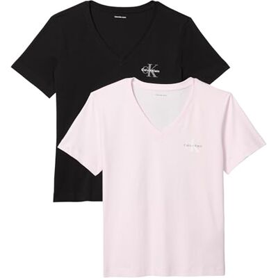 Calvin dam A- logotyp Vn 2-pack t-shirt Lv047C906G grafiska t-shirts, multi, M Calvin dam A- logotyp Vn 2-pack t-shirt Lv047C906G grafiska t-shirts, multi, M