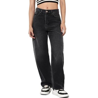ONLY ONLCARRIE HW STR Tapered BL DNM CRO, Tvättad svart, 31W x 32L ONLY ONLCARRIE HW STR Tapered BL DNM CRO, Tvättad svart, 31W x 32L