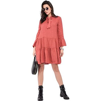 Bonateks Damklänning 100% linne tillverkad i Italien, lång flytande klänning med blommigt tryck och rund hals, marinblå, storlek: XL, Marin, XL Bonateks Damklänning 100% linne tillverkad i Italien, lång flytande klänning med blommigt tryck och rund hals, marinblå, storlek: XL, Marin, XL
