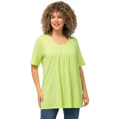 Ulla Popken damkläder plus storlek kurvig väsentlig frontveckad t-shirt 796473, Limegrönt, 46-48 Ulla Popken damkläder plus storlek kurvig väsentlig frontveckad t-shirt 796473, Limegrönt, 46-48