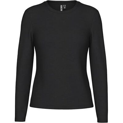 PIECES Damer Pcmaria Ls Top Noos Bc långärmad tröja, svart, M PIECES Damer Pcmaria Ls Top Noos Bc långärmad tröja, svart, M