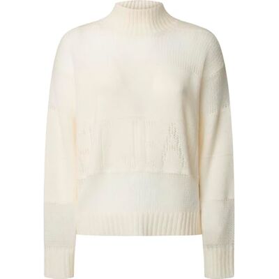 Pepe Jeans Naomi Stickade kläder, vit (Mousse White), S för kvinnor, Vit (vit vit), S Pepe Jeans Naomi Stickade kläder, vit (Mousse White), S för kvinnor, Vit (vit vit), S