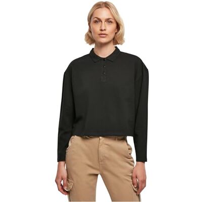 Urban Classics Dam dam kort överdimensionerad pikétröja långärmad t-shirt, svart, XXL, svart, XXL Urban Classics Dam dam kort överdimensionerad pikétröja långärmad t-shirt, svart, XXL, svart, XXL