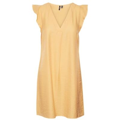 VERO MODA dam Vmnatja Sl Short Dress WVN Ga miniklänning, tangerin, XL VERO MODA dam Vmnatja Sl Short Dress WVN Ga miniklänning, tangerin, XL