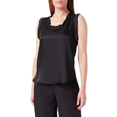 Sisley Damtopp 52ADLH00M skjorta, svart 100, L, Svart 100, L Sisley Damtopp 52ADLH00M skjorta, svart 100, L, Svart 100, L