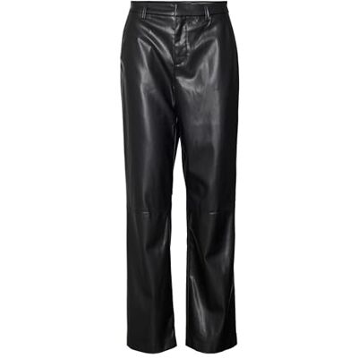 VERO MODA Dam Vmzamiraolympia Mr Straight Pl Pant Noos byxor, svart, 34/S/L VERO MODA Dam Vmzamiraolympia Mr Straight Pl Pant Noos byxor, svart, 34/S/L