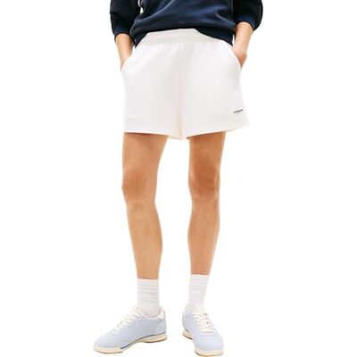 Tommy Jeans Dam Tjw Script LBL svettshorts DW0DW22230 sweatshorts, vit (Ecru), XXS Tommy Jeans Dam Tjw Script LBL svettshorts DW0DW22230 sweatshorts, vit (Ecru), XXS