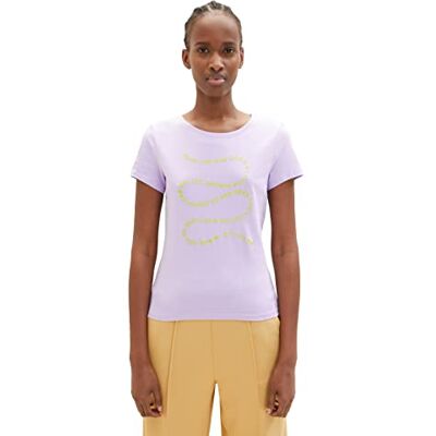 TOM TAILOR Denim Damer T-shirt 1035383, 31042 Lilac Vibe, XS TOM TAILOR Denim Damer T-shirt 1035383, 31042 Lilac Vibe, XS