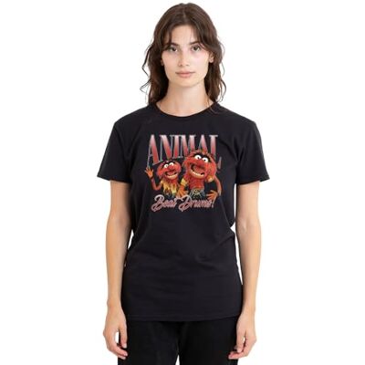 Muppets The Animal Bootleg dam t-shirt, svart, XX-Large, Svart, XXL Muppets The Animal Bootleg dam t-shirt, svart, XX-Large, Svart, XXL