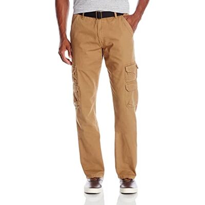 Wrangler Authentics herrcargobyxor av twill avslappnad passform (logan) avslappnade byxor, ollon, twill, 32W / 34L Wrangler Authentics herrcargobyxor av twill avslappnad passform (logan) avslappnade byxor, ollon, twill, 32W / 34L