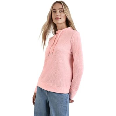 Street One Tröja med randig struktur, Sunrise Pink Mel., 44 Street One Tröja med randig struktur, Sunrise Pink Mel., 44