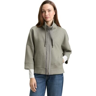 TOM TAILOR dam sweatjacka, 39070 – Cloudy Green Melange, 3XL TOM TAILOR dam sweatjacka, 39070 – Cloudy Green Melange, 3XL
