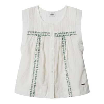 Pepe Jeans flickors hetta skjorta, vit (Mousse White), 12 Pepe Jeans flickors hetta skjorta, vit (Mousse White), 12